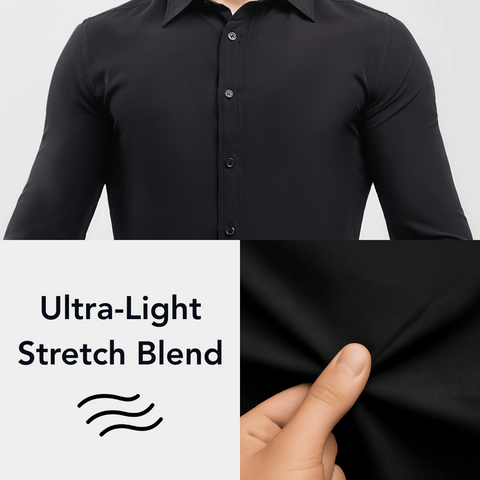 Premium polyamide blend engineered for a soft feel and breathable wear.